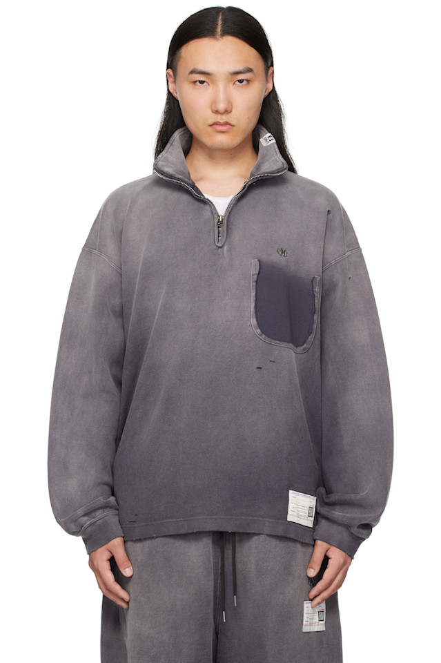 Выцветший на солнце свитер с четвертью молнией Maison Mihara Yasuhiro, черный
Выцветший на солнце свитер с четвертью молнией Maison Mihara Yasuhiro, черный