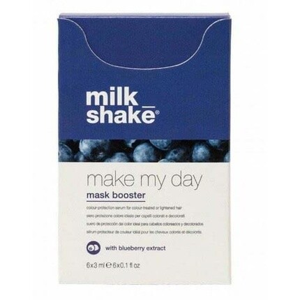 Milk Shake Make My Day Mask Booster с экстрактом черники 6 x 3 мл — Сыворотка для защиты цвета окрашенных или обесцвеченных волос — упаковка из 6 шт.
Milk Shake Make My Day Mask Booster с экстрактом черники 6 x 3 мл — Сыворотка для защиты цвета окрашенных или обесцвеченных волос — упаковка из 6 шт.