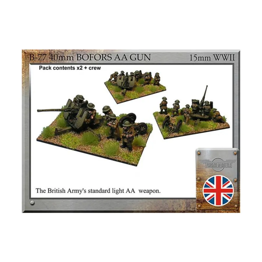 40-мм зенитная пушка Бофорс, WWII Miniatures - British Infantry (15mm)
40-мм зенитная пушка Бофорс, WWII Miniatures - British Infantry (15mm)