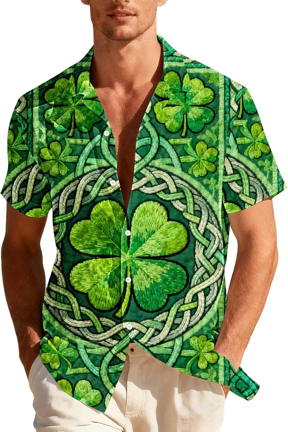 Футболка мужская St. Patrick's Day с принтом Shamrocks SHOPESSA
Футболка мужская St. Patrick's Day с принтом Shamrocks SHOPESSA