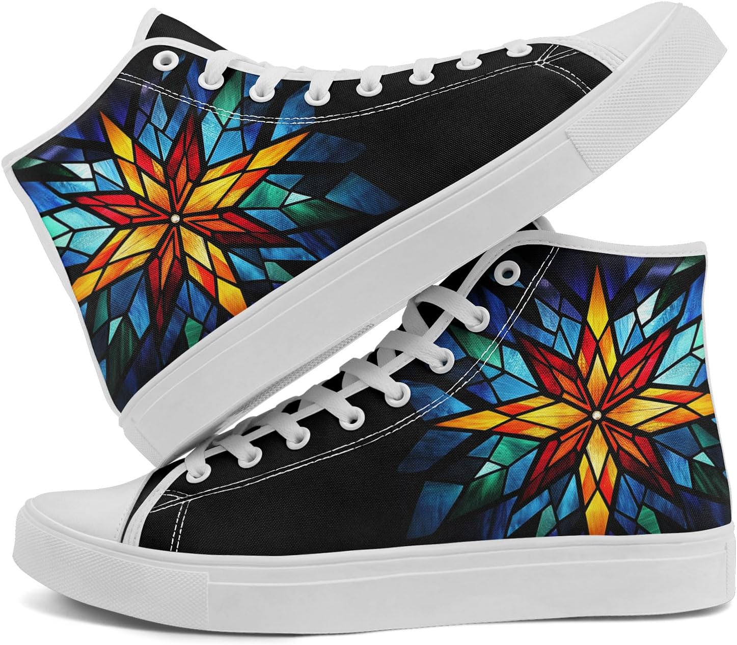 Высокие кеды на шнуровке AWSOLE с принтом из витражного стекла для женщин и мужчин, разноцветные легкие модные повседневные обувные для прогулок
Высокие кеды на шнуровке AWSOLE с принтом из витражного стекла для женщин и мужчин, разноцветные легкие модные повседневные обувные для прогулок