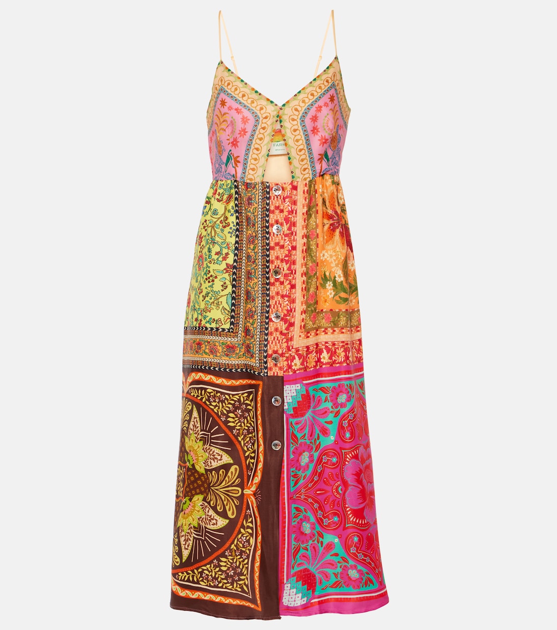 Платье миди с комбинированными шарфами Farm Rio, Mixed Scarves Multicolor
Платье миди с комбинированными шарфами Farm Rio, Mixed Scarves Multicolor