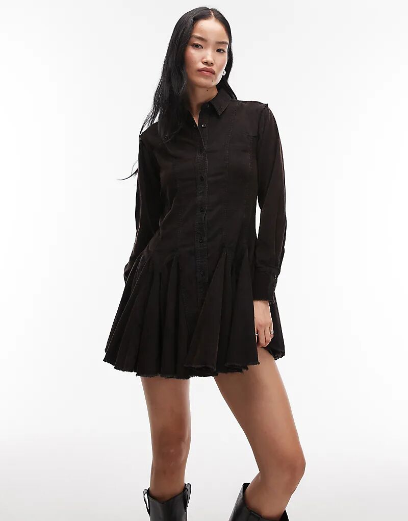 Платье-рубашка из вельвета ASOS DESIGN с зауженной талией и годе, выбеленное черное
Платье-рубашка из вельвета ASOS DESIGN с зауженной талией и годе, выбеленное черное