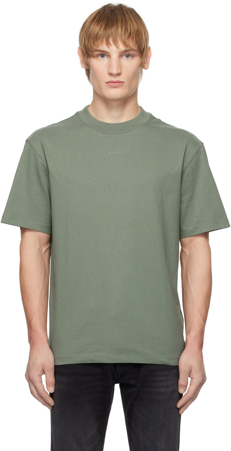 Зеленая футболка свободного кроя из хлопка Hugo 
Зеленая футболка свободного кроя из хлопка Hugo