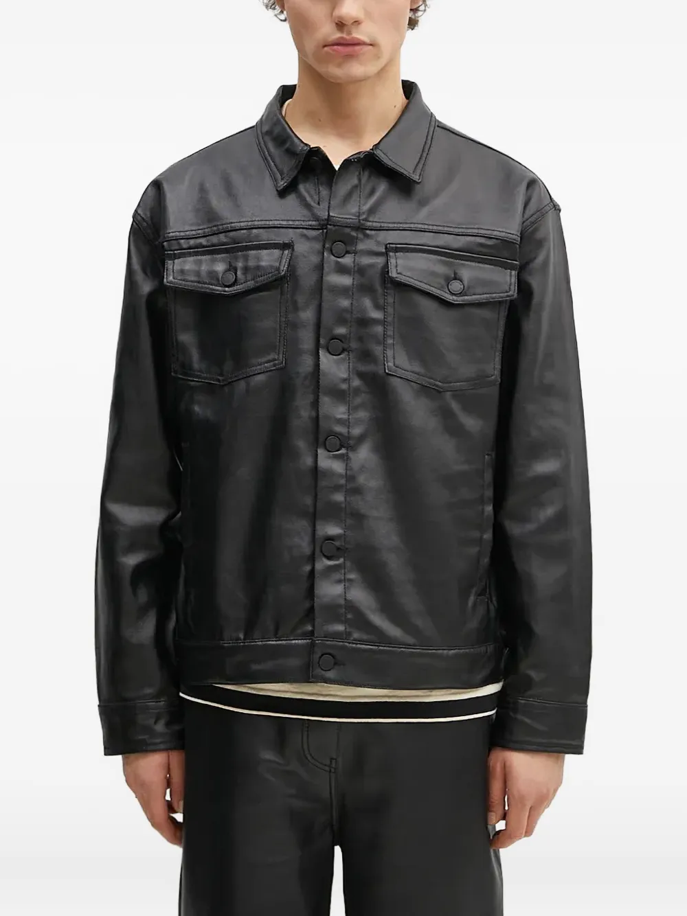 Куртка-рубашка с карманами Pleasures, черный
Куртка-рубашка с карманами Pleasures, черный