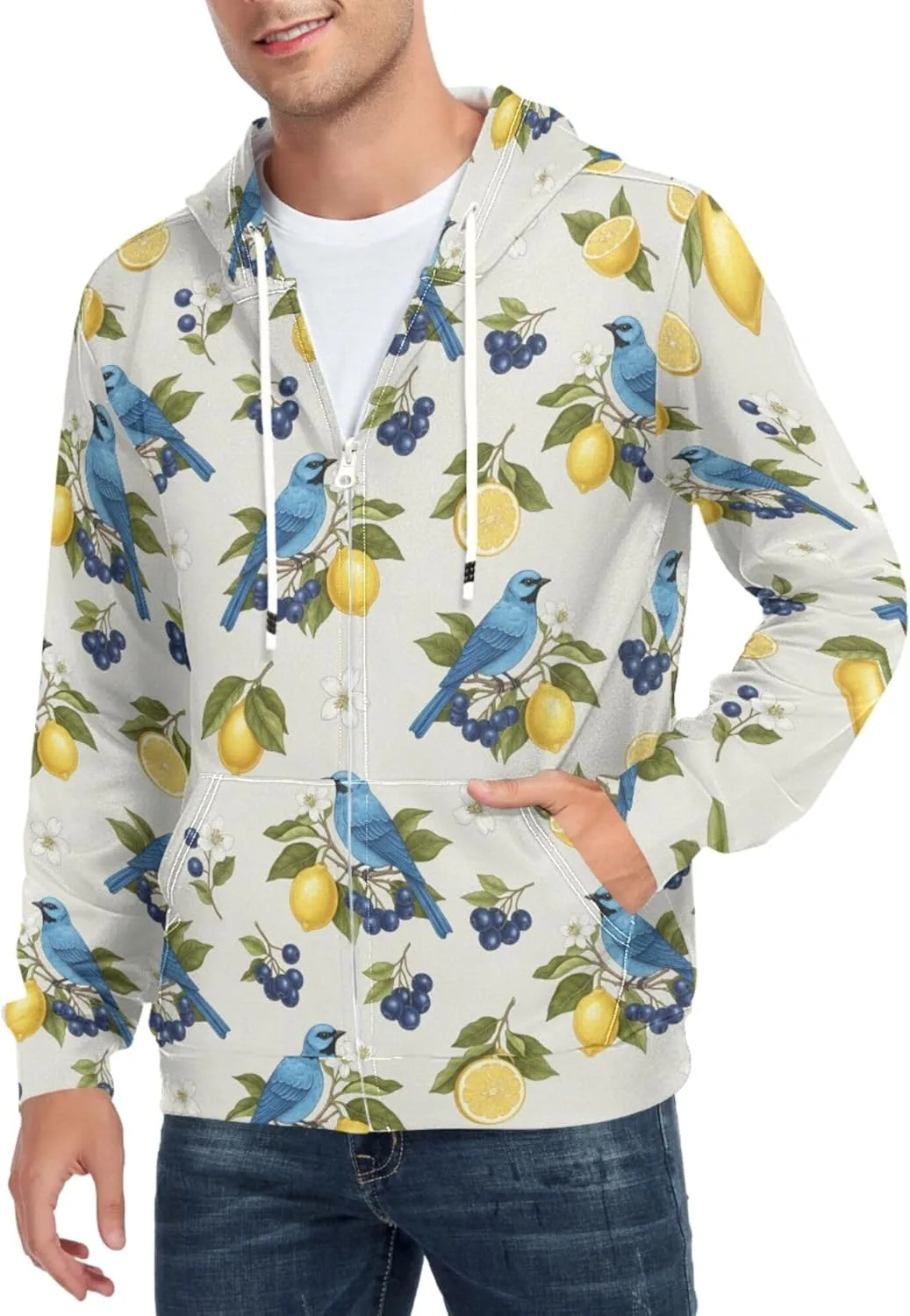 Мужская толстовка с полной молнией Blue Birds Lemons Berries, с длинным рукавом и карманом CUPADA
Мужская толстовка с полной молнией Blue Birds Lemons Berries, с длинным рукавом и карманом CUPADA