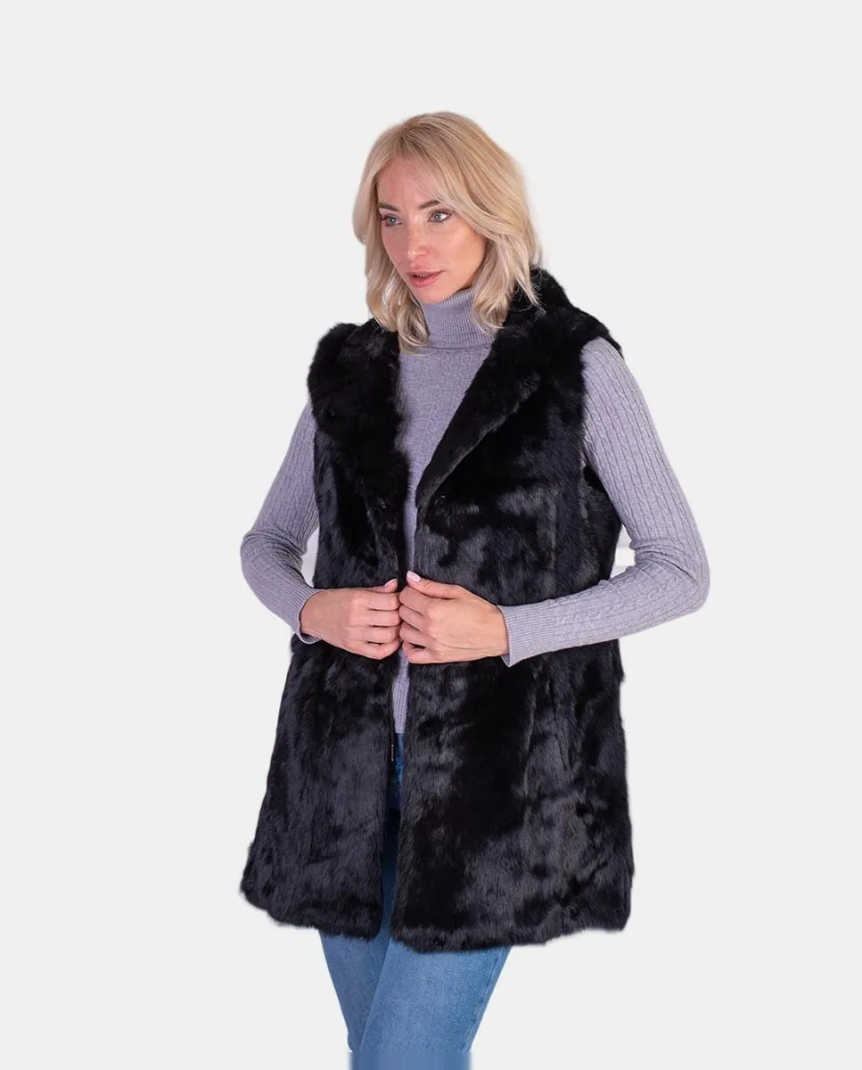 Жилет из кроличьего меха IN.ES, черный
Жилет из кроличьего меха IN.ES, черный