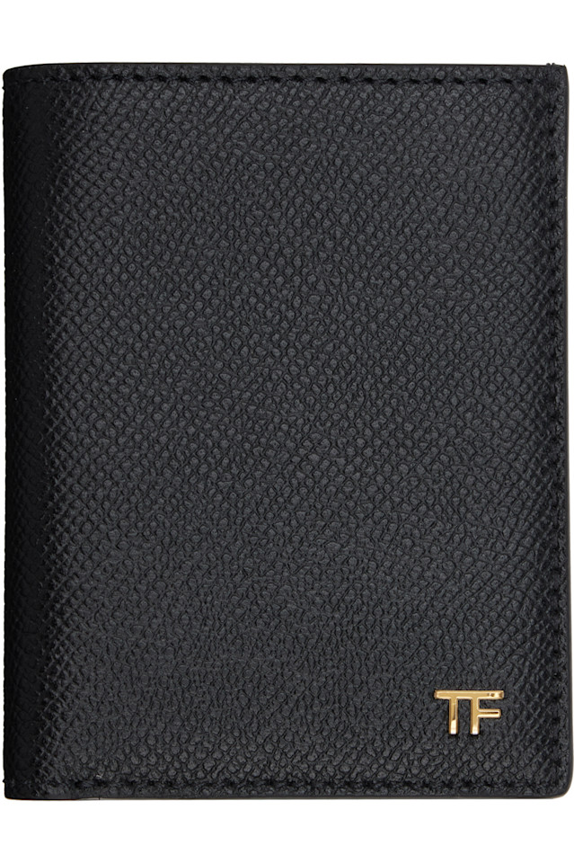 Складной держатель для карт из мелкозернистой кожи Tom Ford, черный
Складной держатель для карт из мелкозернистой кожи Tom Ford, черный
