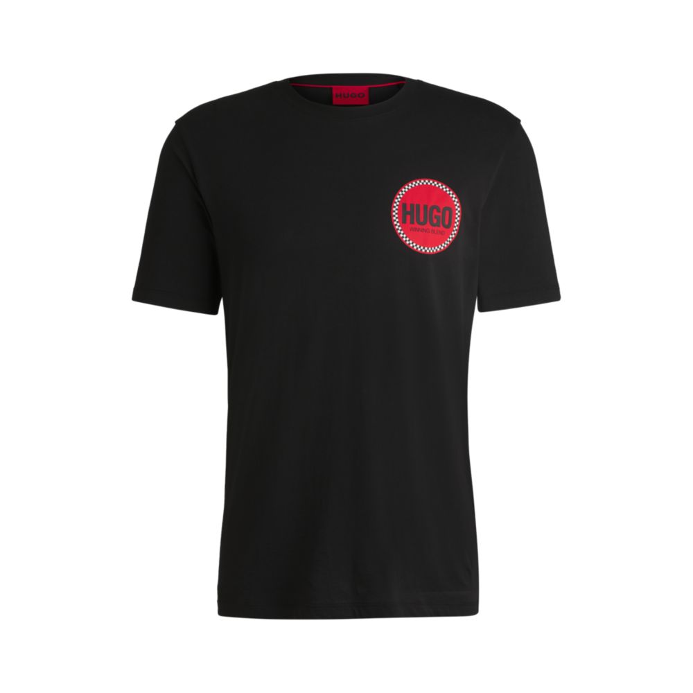 Футболка из хлопкового джерси с принтом логотипа гонок HUGO, черный
Футболка из хлопкового джерси с принтом логотипа гонок HUGO, черный