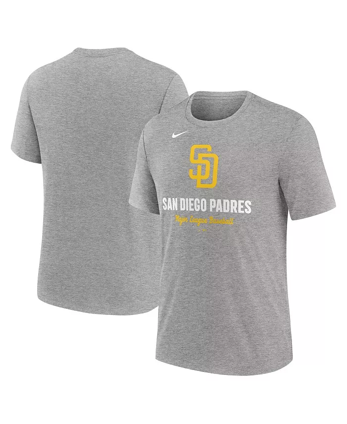 Мужская футболка Heather Gray с логотипом San Diego Padres, трикотаж из смесовой ткани Nike
Мужская футболка Heather Gray с логотипом San Diego Padres, трикотаж из смесовой ткани Nike