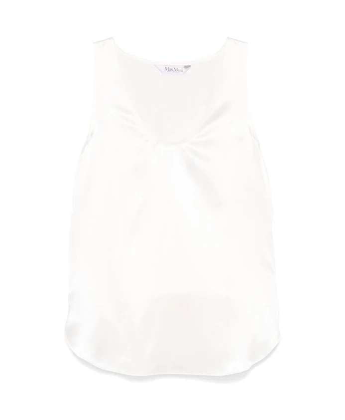 Белый топ без рукавов с боковыми разрезами Max Mara, белый
Белый топ без рукавов с боковыми разрезами Max Mara, белый