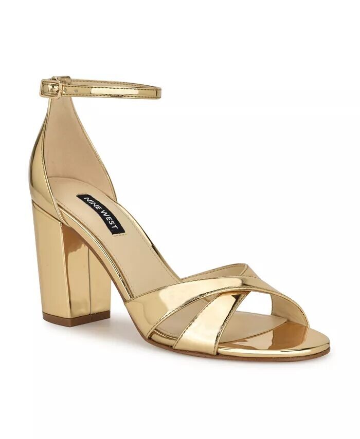 Женские модельные босоножки с открытым носком на блочном каблуке Saile Nine West, золото
Женские модельные босоножки с открытым носком на блочном каблуке Saile Nine West, золото