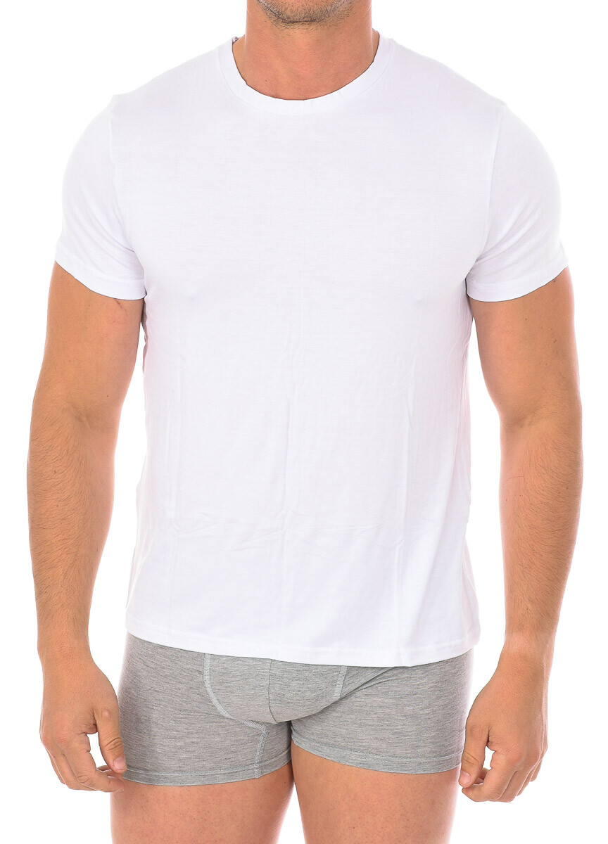 Бамбуковая майка с короткими рукавами и круглым вырезом 602 Kisses And Love, белый 
Бамбуковая майка с короткими рукавами и круглым вырезом 602 Kisses And Love, белый