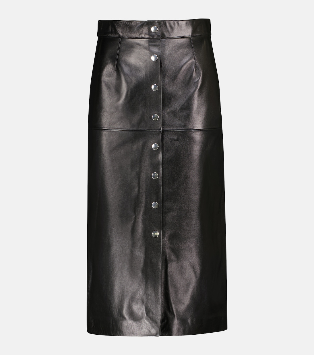 Юбка миди из кожи Blehor с высокой талией Isabel Marant, черный 
Юбка миди из кожи Blehor с высокой талией Isabel Marant, черный