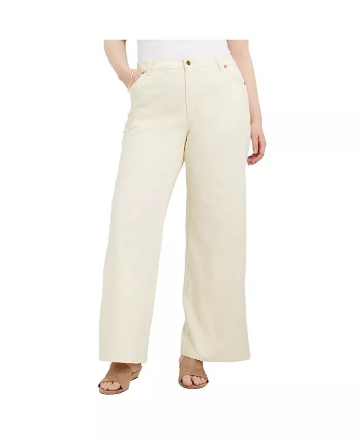 Женские джинсы большого размера June Fit Wide-Leg June + Vie, слоновая кость/кремовый
Женские джинсы большого размера June Fit Wide-Leg June + Vie, слоновая кость/кремовый