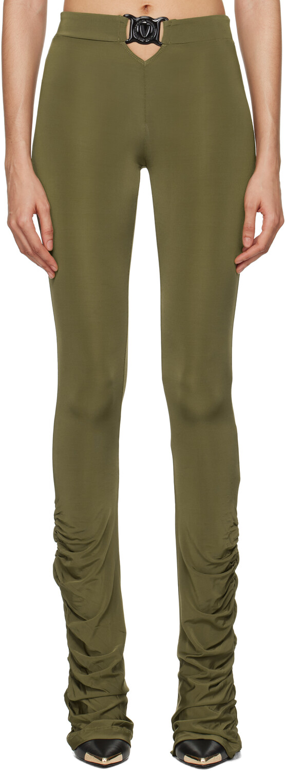 Леггинсы цвета хаки со сборками и V-образной эмблемой Versace Jeans Couture
Леггинсы цвета хаки со сборками и V-образной эмблемой Versace Jeans Couture