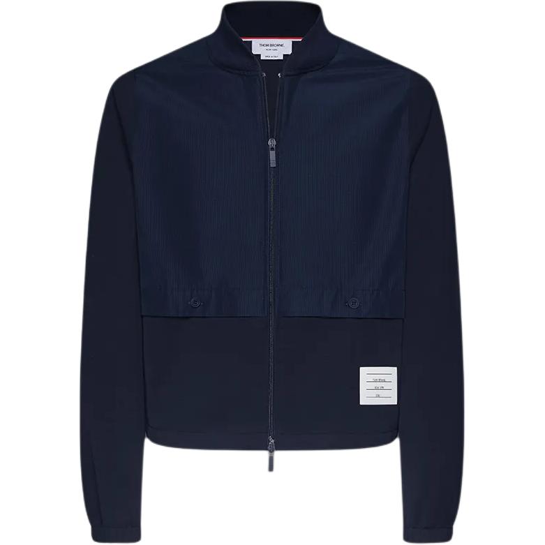 THOM BROWNE Многослойная куртка-бомбер из рипстопа, Marine Blue 
THOM BROWNE Многослойная куртка-бомбер из рипстопа, Marine Blue