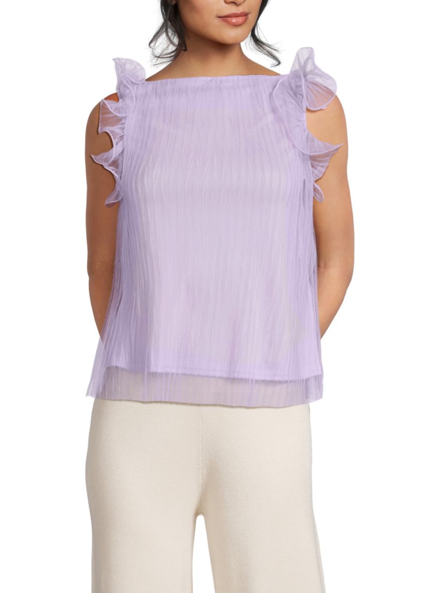 Плиссированная майка с оборками на рукавах Lea & Viola, цвет Lavender
Плиссированная майка с оборками на рукавах Lea & Viola, цвет Lavender