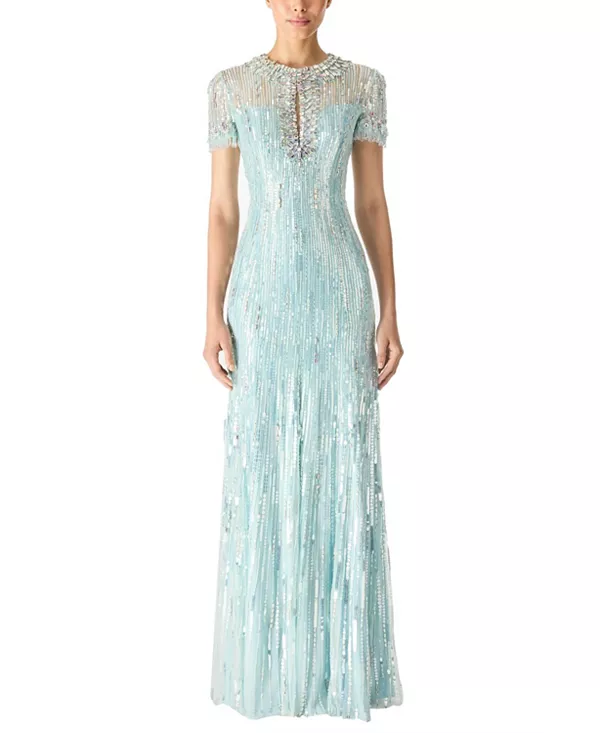 Длинное платье Nova с вырезом-«замочной скважиной», украшенное пайетками. Jenny Packham, синий
Длинное платье Nova с вырезом-«замочной скважиной», украшенное пайетками. Jenny Packham, синий