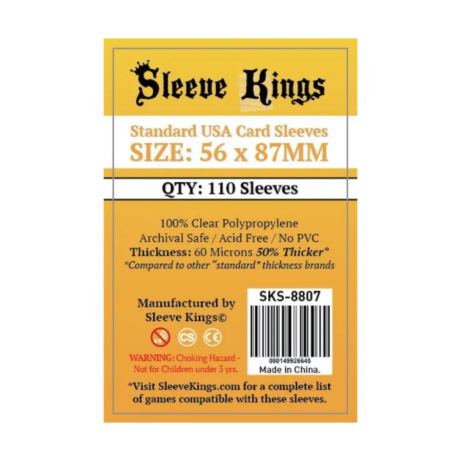 56x87 мм — стандартные конверты для карточек США (110), Card Sleeves (Sleeve Kings)
56x87 мм — стандартные конверты для карточек США (110), Card Sleeves (Sleeve Kings)