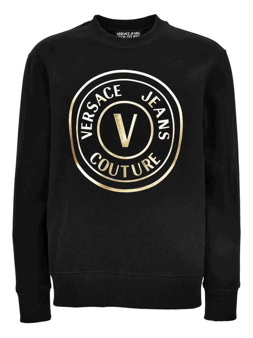Толстовка с логотипом и эмблемой Versace Jeans Couture, черный 
Толстовка с логотипом и эмблемой Versace Jeans Couture, черный