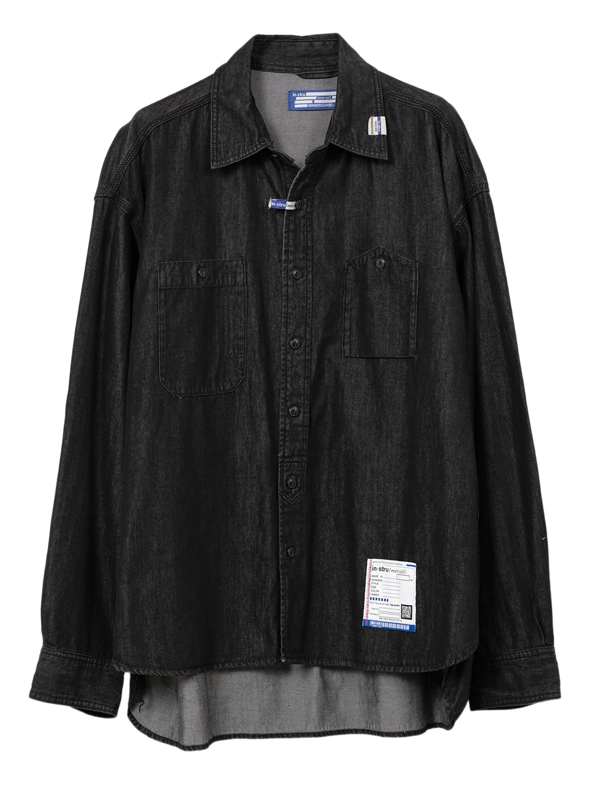 Джинсовая рубашка с нашивкой-логотипом In・Stru(Men-Tal)., черный
Джинсовая рубашка с нашивкой-логотипом In・Stru(Men-Tal)., черный