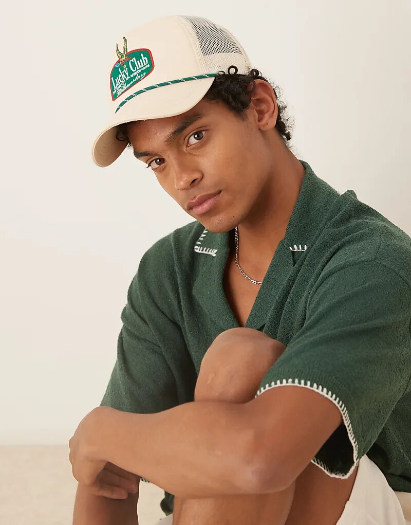 Кепка дальнобойщика ASOS DESIGN с вышивкой цвета экрю
Кепка дальнобойщика ASOS DESIGN с вышивкой цвета экрю