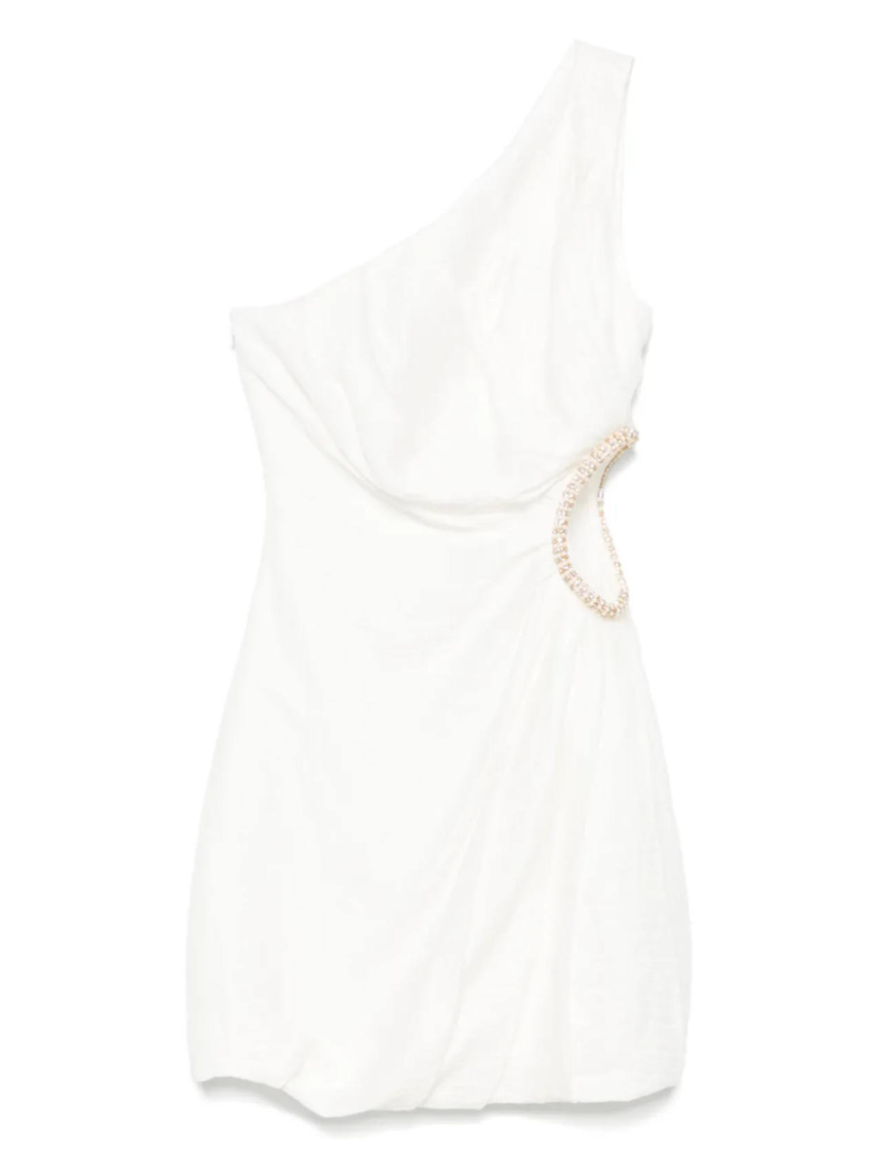 SANDRO платье мини на одно плечо, белый
