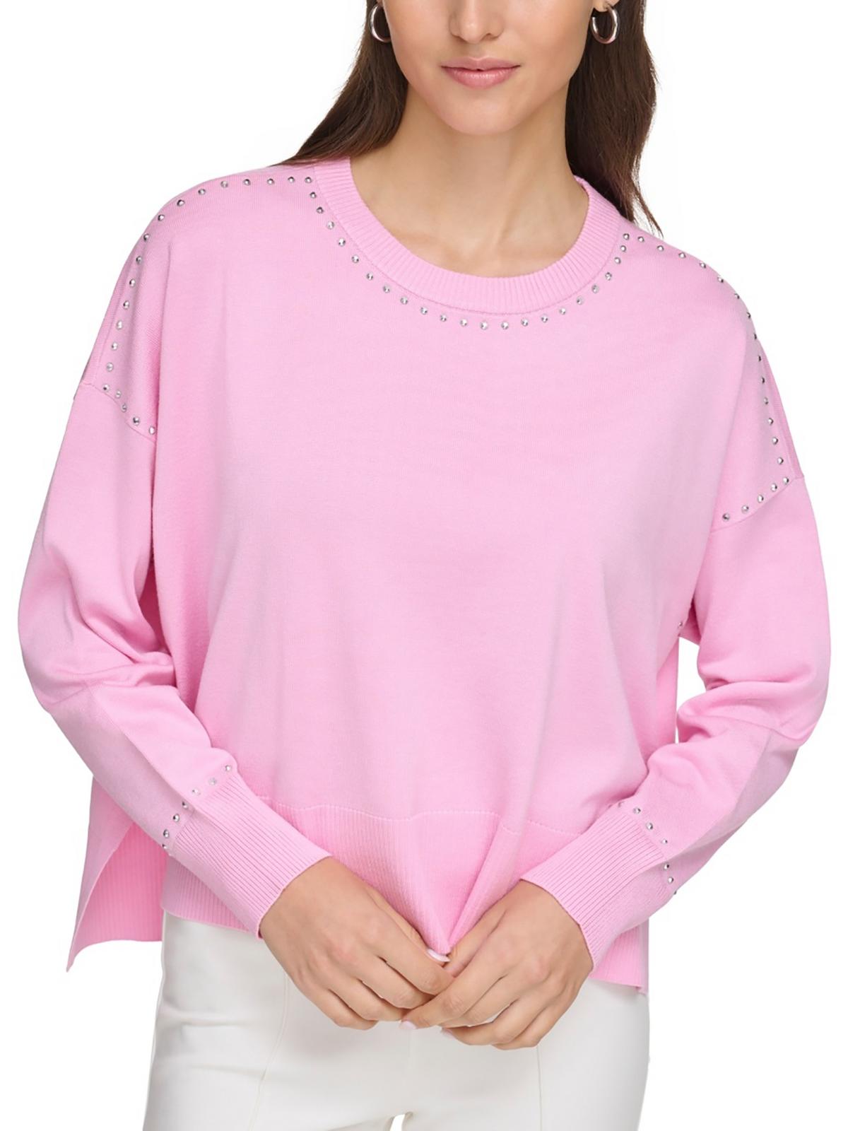 Женский свитер-пуловер с круглым вырезом и заклепками DKNY, цвет pink cloud
Женский свитер-пуловер с круглым вырезом и заклепками DKNY, цвет pink cloud