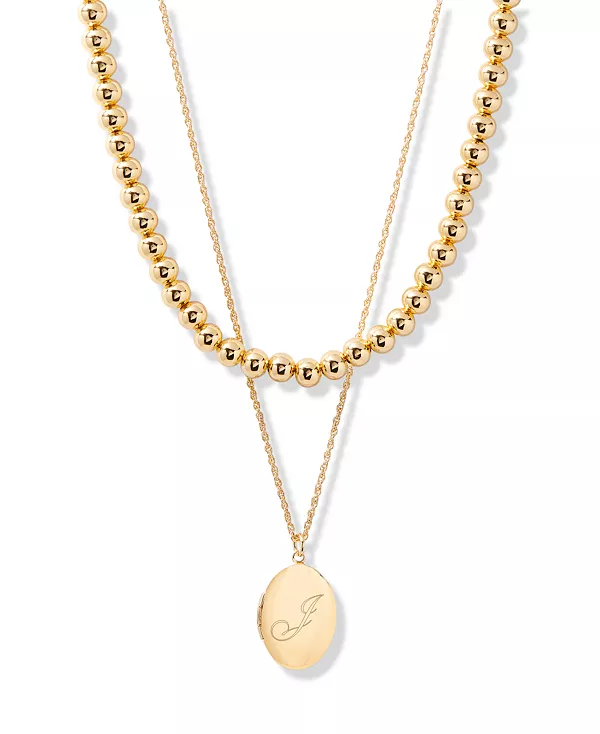 Позолоченный комплект из ожерелий с инициалами в форме овала Brook & York, gold-j
Позолоченный комплект из ожерелий с инициалами в форме овала Brook & York, gold-j