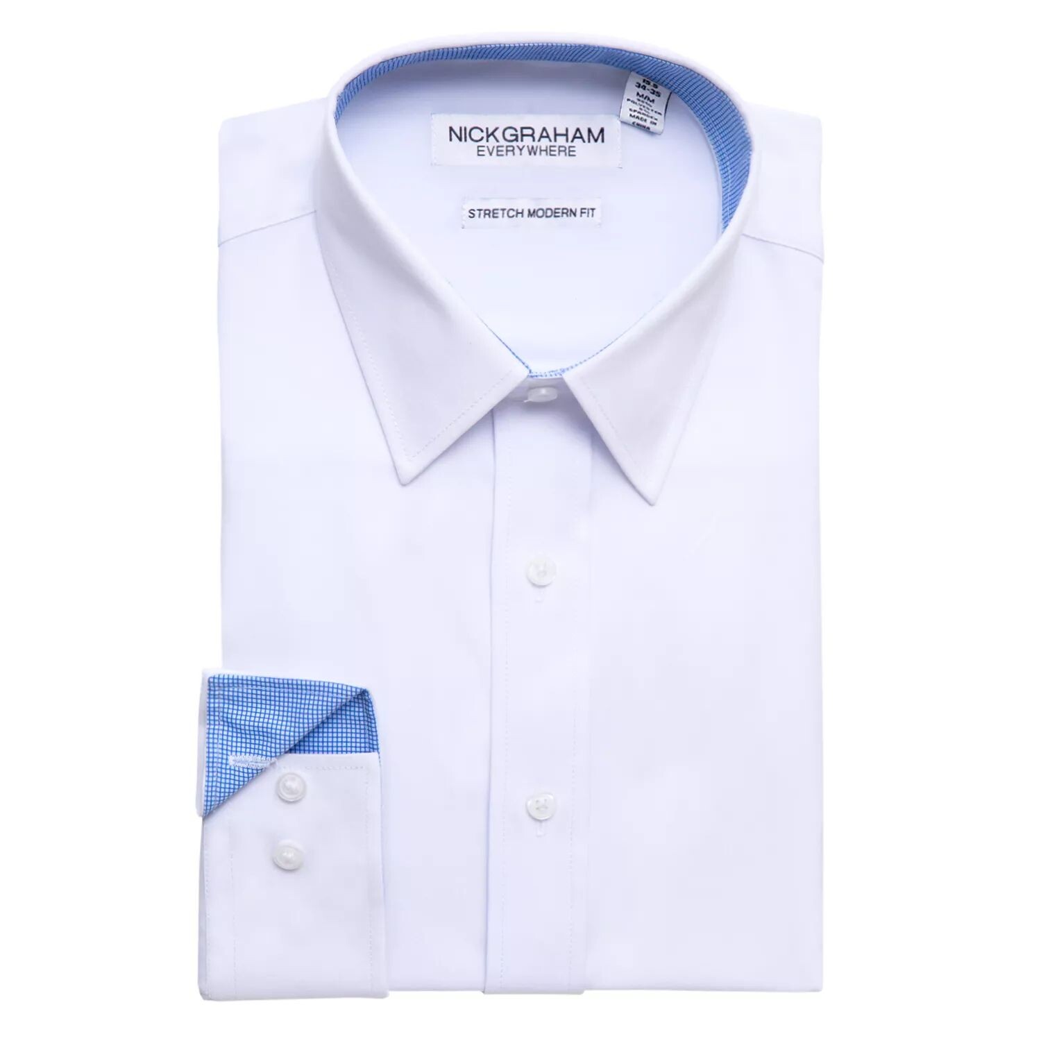 Мужская классическая рубашка-стрейч современного кроя из коллекции Traveler Collection Performance Nick Graham
Мужская классическая рубашка-стрейч современного кроя из коллекции Traveler Collection Performance Nick Graham