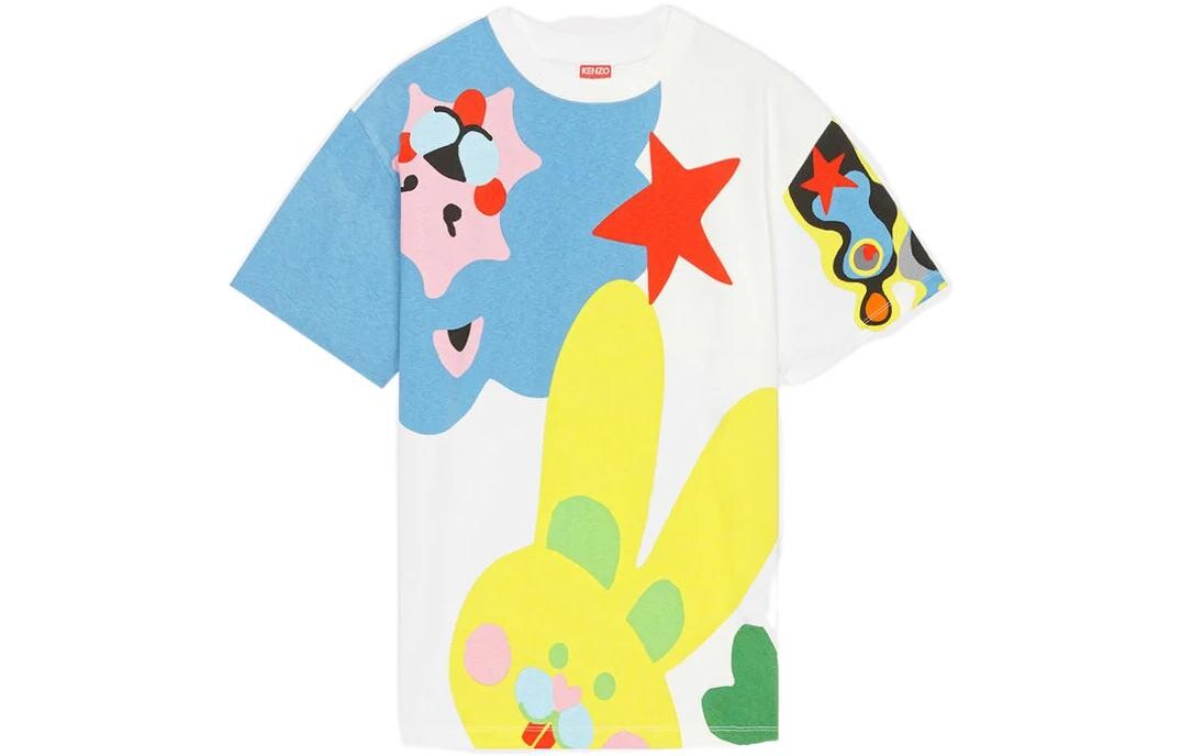 Футболка женская Kenzo мультяшным принтом, белый / синий / желтый
Футболка женская Kenzo мультяшным принтом, белый / синий / желтый