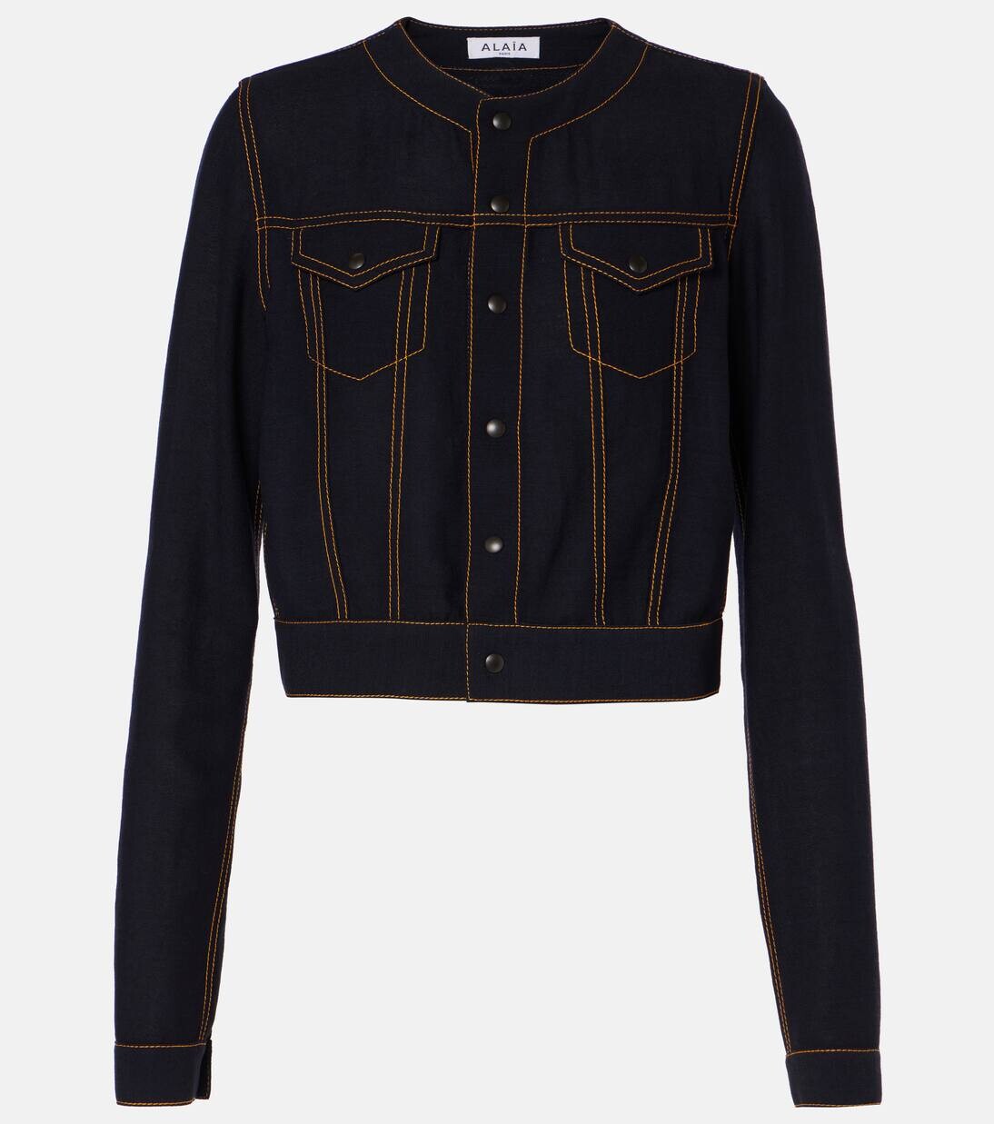 Укороченная куртка свободного кроя из смесовой шерсти Alaïa, цвет marine fonce, Синий, Укороченная куртка свободного кроя из смесовой шерсти Alaïa, цвет marine fonce
Укороченная куртка свободного кроя из смесовой шерсти Alaïa, цвет marine fonce, Синий, Укороченная куртка свободного кроя из смесовой шерсти Alaïa, цвет marine fonce