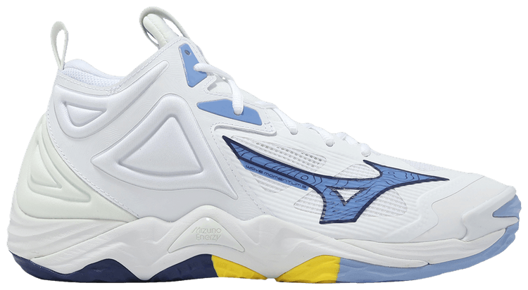 Кроссовки Mizuno Wave Momentum 3 Mid 'White Bellwether Blue', белый
Кроссовки Mizuno Wave Momentum 3 Mid 'White Bellwether Blue', белый
