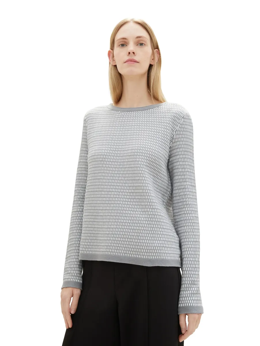 Свитер TOM TAILOR с круглым вырезом и структурированным узором, цвет Grey Offwhite Structure
Свитер TOM TAILOR с круглым вырезом и структурированным узором, цвет Grey Offwhite Structure