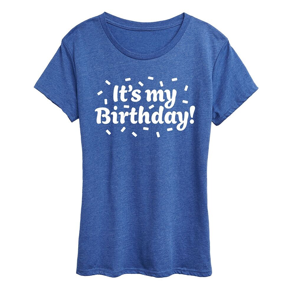 Женская футболка с рисунком It's My Birthday Licensed Character, цвет Heather Royal Blue
Женская футболка с рисунком It's My Birthday Licensed Character, цвет Heather Royal Blue