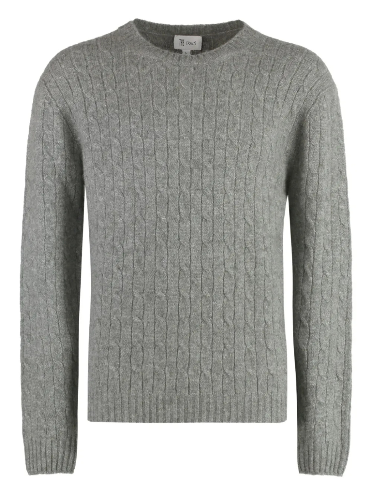 Свитер косой вязки THE (Alphabet), серый
Свитер косой вязки THE (Alphabet), серый