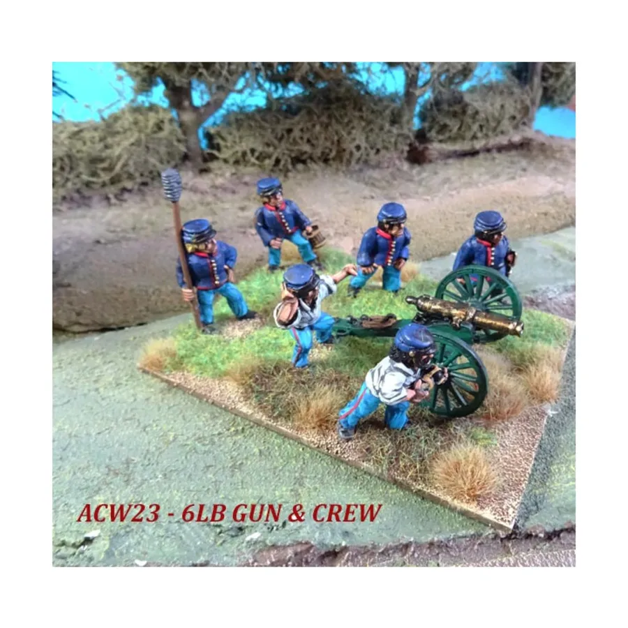 Полевая артиллерия, 6-фунтовая пушка и экипаж, American Civil War - Union Army (28mm)
Полевая артиллерия, 6-фунтовая пушка и экипаж, American Civil War - Union Army (28mm)