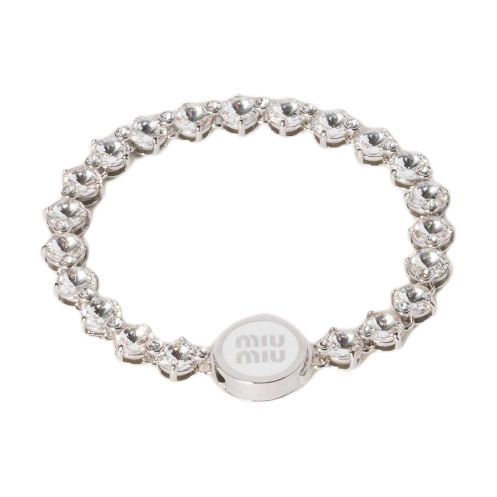 MIU MIU Кристальные, металлические, латунные браслеты унисекс белый
MIU MIU Кристальные, металлические, латунные браслеты унисекс белый