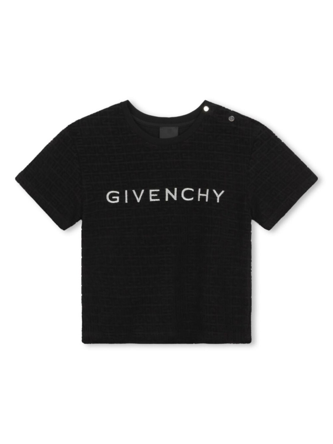 Givenchy Kids жаккардовая футболка с монограммой, черный
Givenchy Kids жаккардовая футболка с монограммой, черный