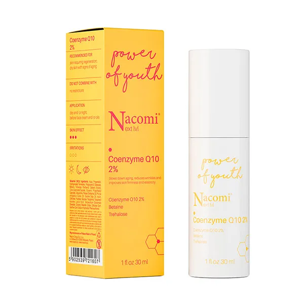 Коэнзим Q10 сыворотка 2% Power Of Youth Nacomi, 30 ml
Коэнзим Q10 сыворотка 2% Power Of Youth Nacomi, 30 ml