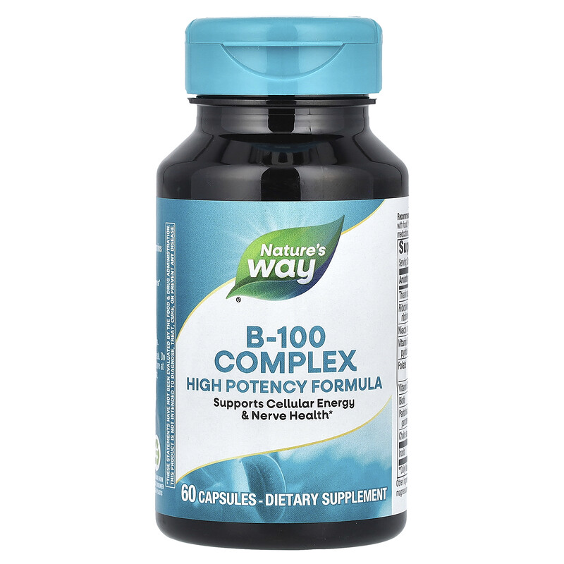 Nature's Way, B-100 Complex, 60 капсул
Nature's Way, B-100 Complex, 60 капсул