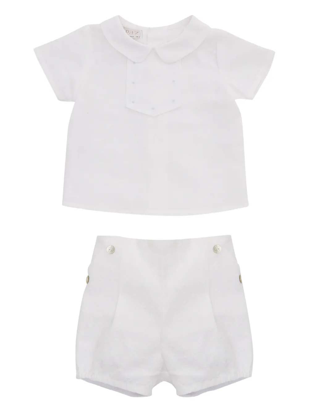 Комплект Aura из топа и шортов с воротником Питер Пэн Paz Rodriguez, белый 
Комплект Aura из топа и шортов с воротником Питер Пэн Paz Rodriguez, белый