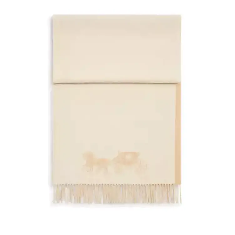 Шерстяной вязаный шарф унисекс бежевый COACH
Шерстяной вязаный шарф унисекс бежевый COACH