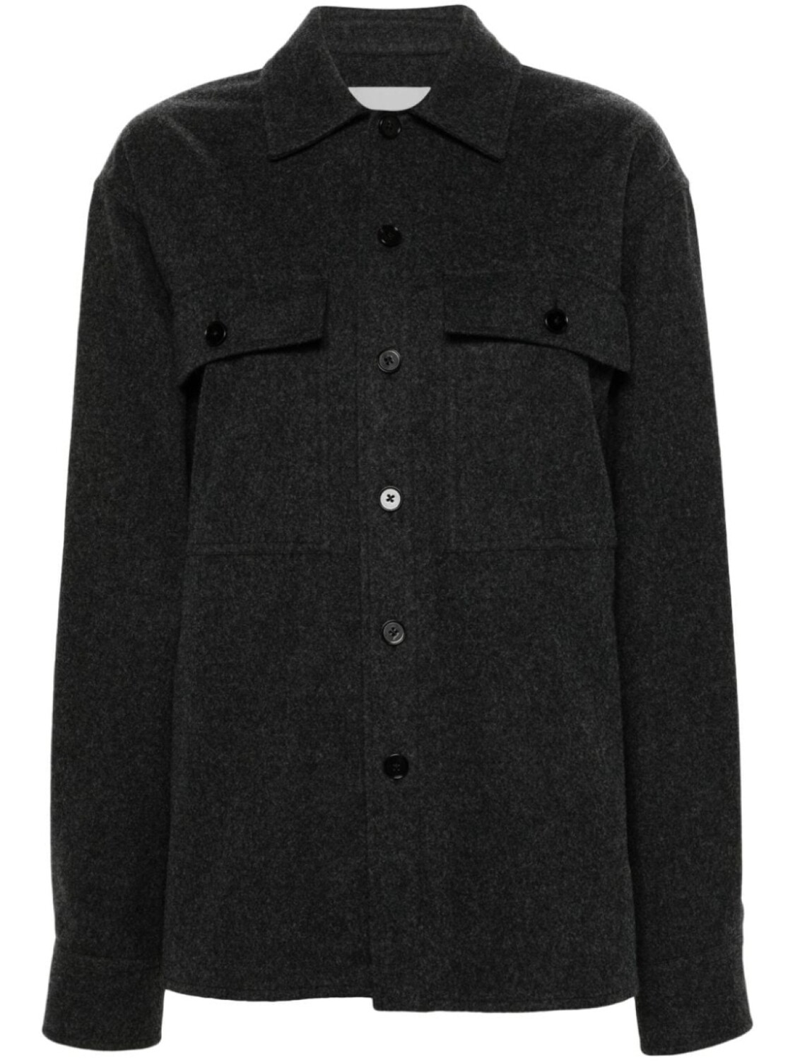 Jil Sander меланжевая рубашка, серый 
Jil Sander меланжевая рубашка, серый