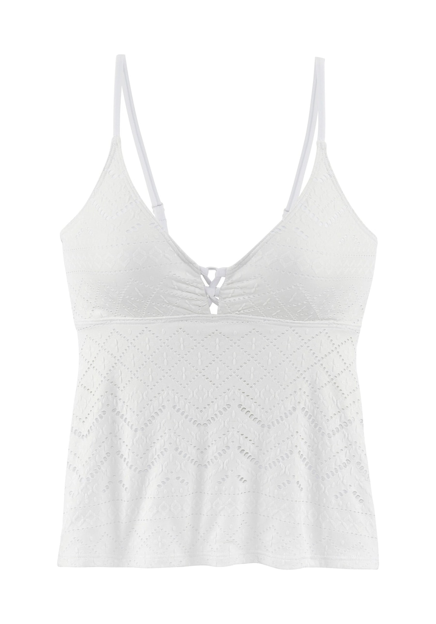 Треугольный топ танкини LASCANA, белый
Треугольный топ танкини LASCANA, белый