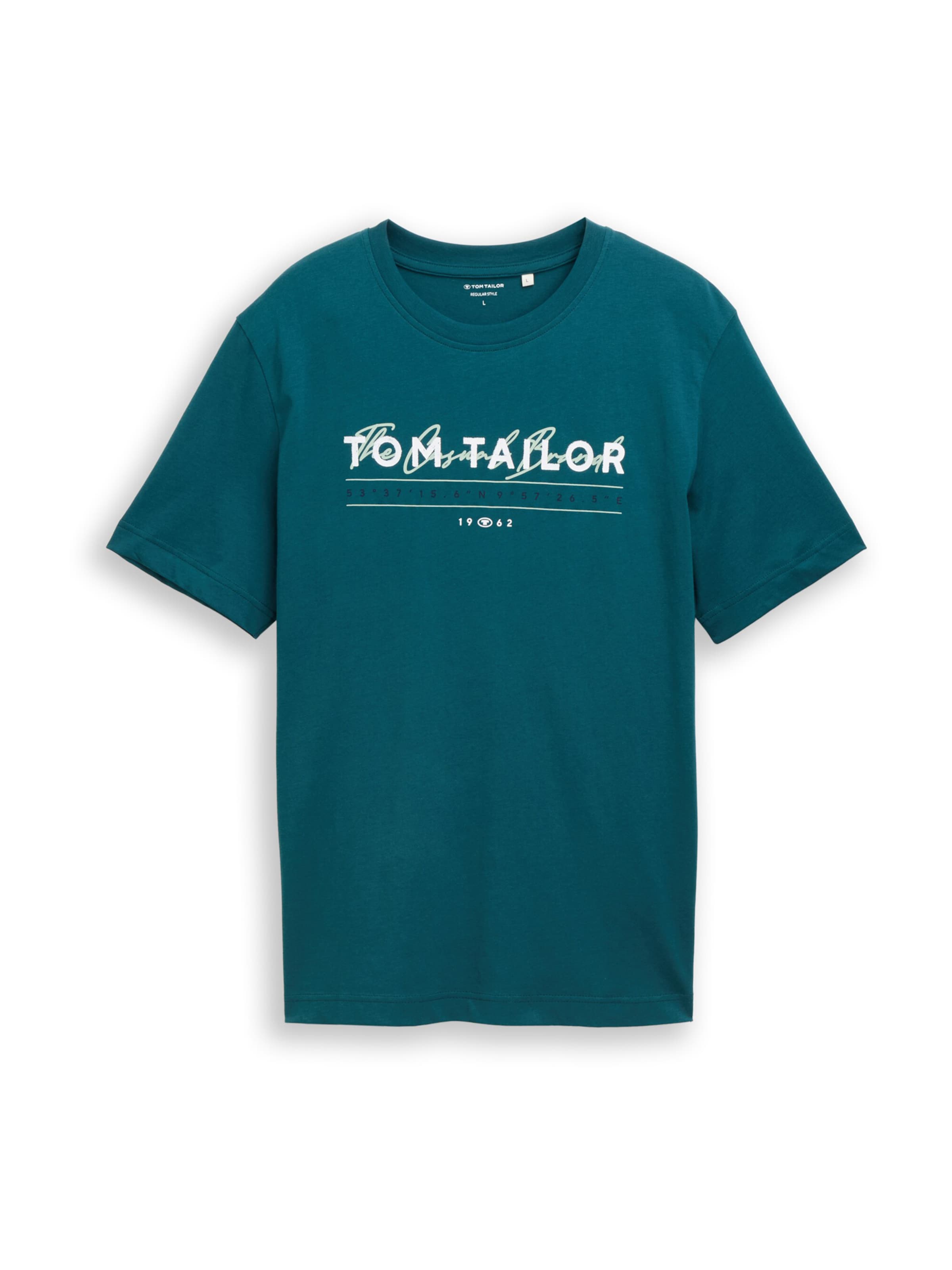 TOM TAILOR Футболка в цвете Petrol, Pastel Green
TOM TAILOR Футболка в цвете Petrol, Pastel Green