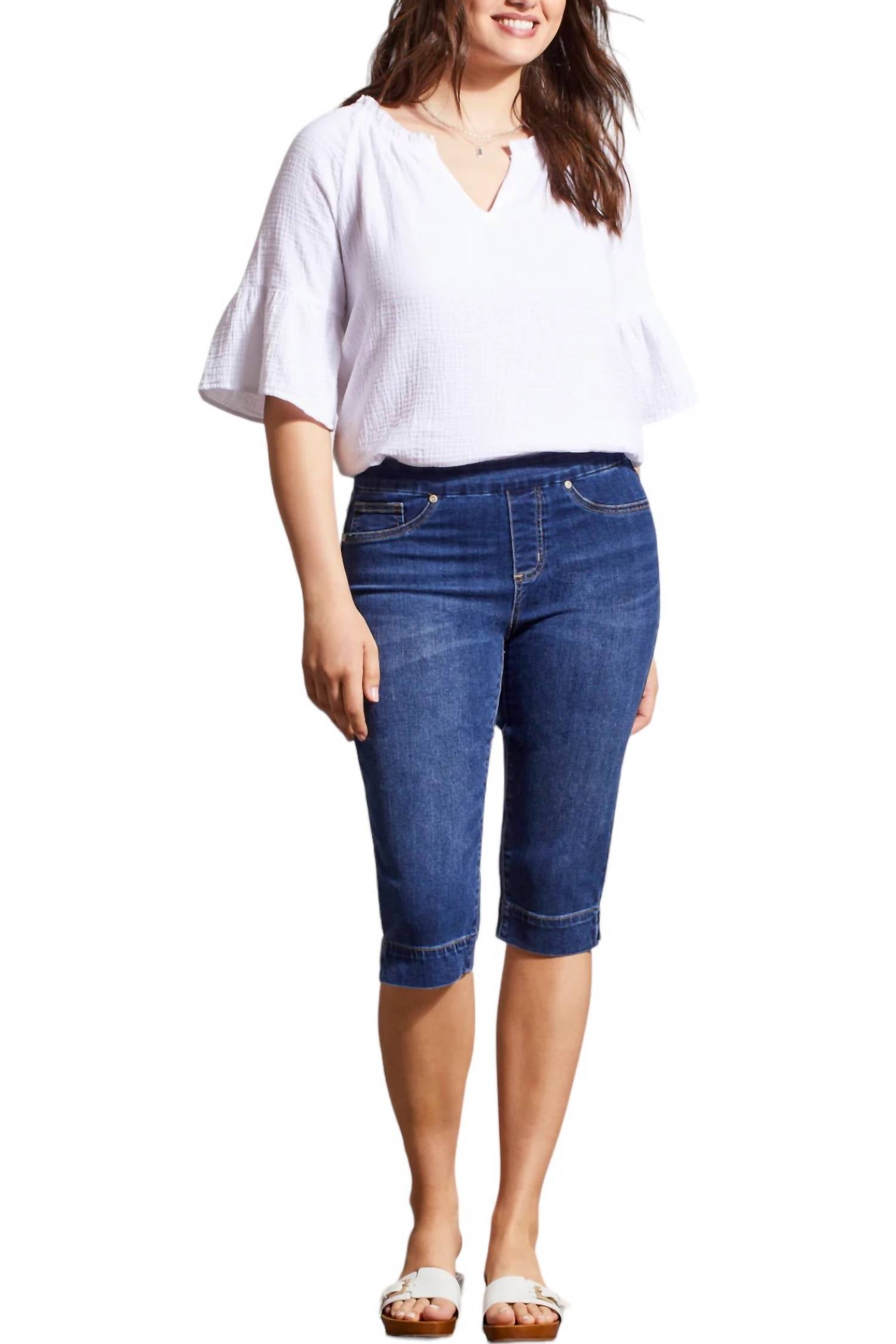 Брюки-капри Audrey Denim синего цвета TRIBAL
Брюки-капри Audrey Denim синего цвета TRIBAL