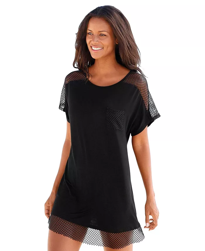 Женское пляжное платье с сетчатой вставкой LASCANA, черный
Женское пляжное платье с сетчатой вставкой LASCANA, черный