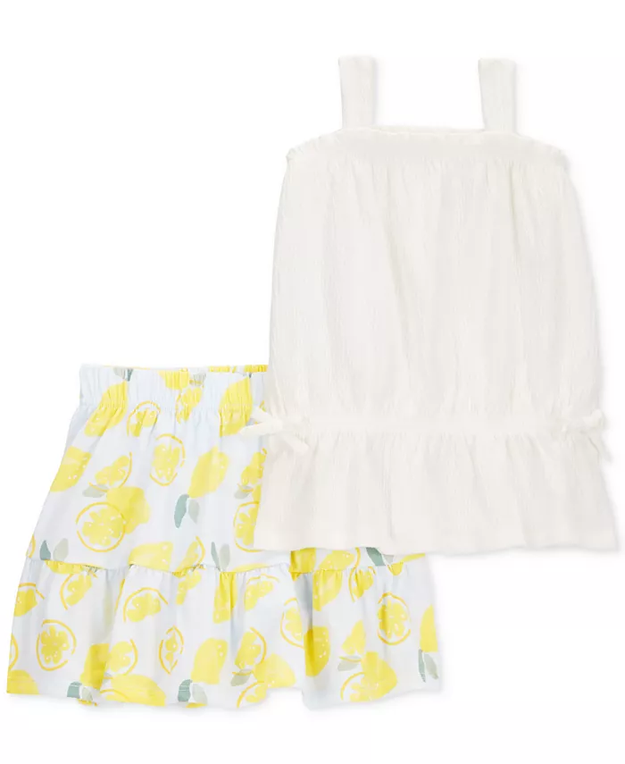 Детский комплект для девочки: топ и юбка-шорты с лимонным принтом, 2 предмета Carter's, белый
Детский комплект для девочки: топ и юбка-шорты с лимонным принтом, 2 предмета Carter's, белый